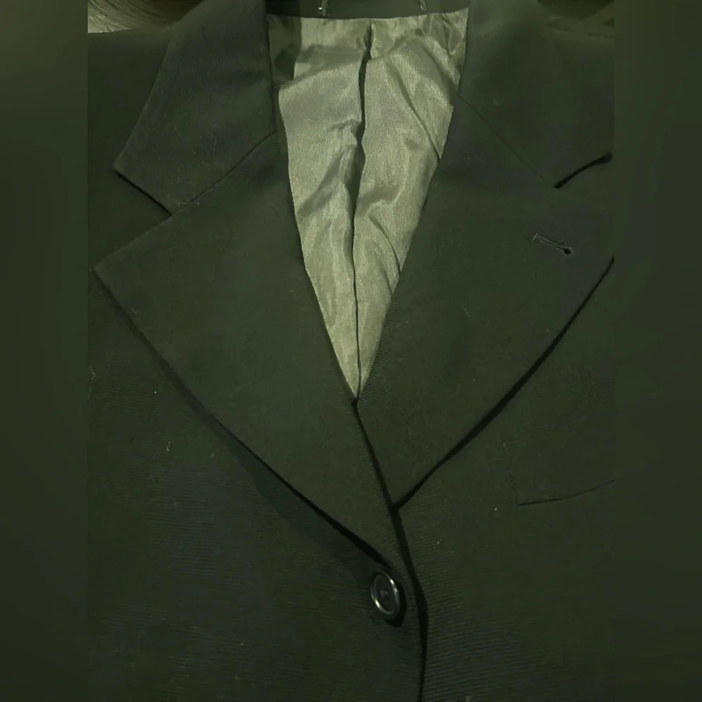Ermenegildo Zegna Black Wool Blazer Jacket 3- Button Classic Fit, Size 42R, Mens